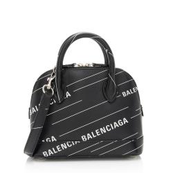 Balenciaga Calfskin Logo XXS Ville Top Handle Bag