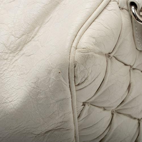 Balenciaga Chevre Quilted Matelasse Leather Boston Bag