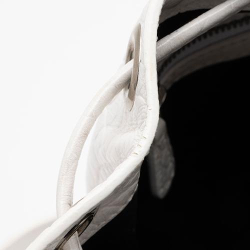 Balenciaga Croc Embossed Crystal Le Cagole XS Bucket Bag