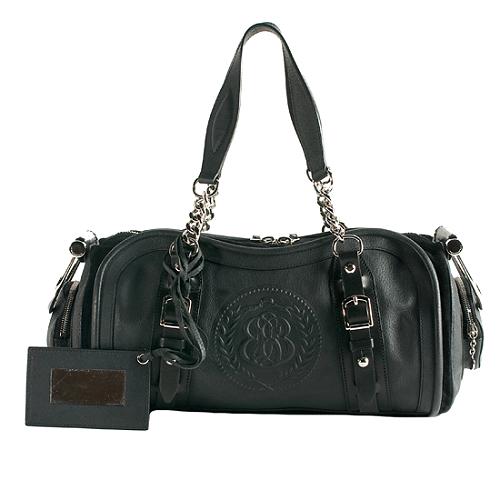 Balenciaga Embossed Leather Satchel Handbag