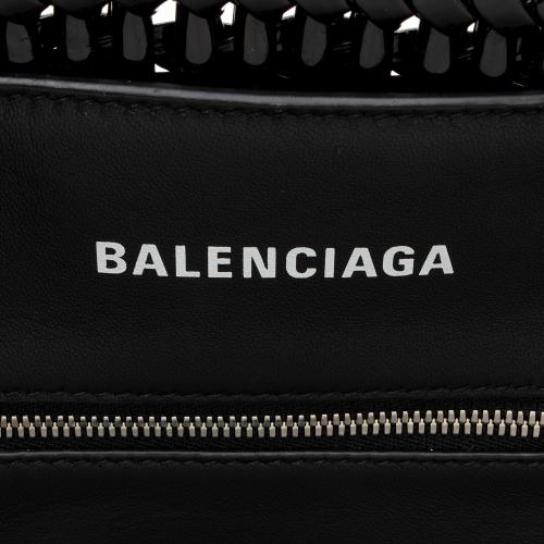 Balenciaga Faux Patent Leather Bistro Panier XS Tote