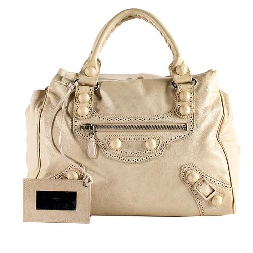 a little A good friend Italian Balenciaga Giant Covered 'Midday' Satchel Handbag | [Brand: id=205, name= Balenciaga] Handbags | Bag Borrow or Steal