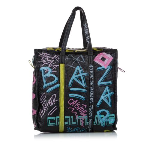 Balenciaga Graffiti Explorer Leather Tote Bag