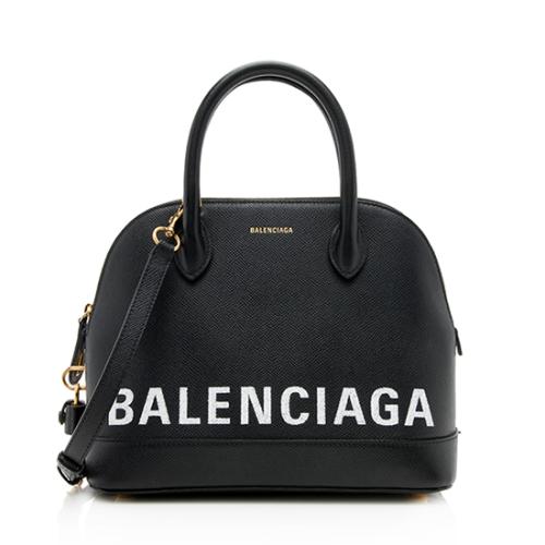 Balenciaga Grained Calfskin Ville Small Top Handle Bag