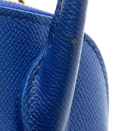 BALENCIAGA Grained Calfskin XXS Ville Top Handle Bag Royal Bleu