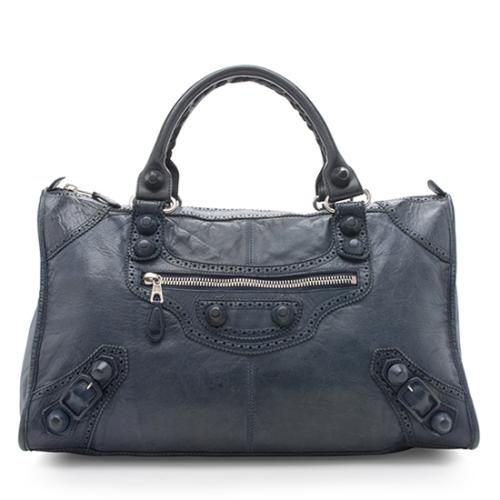 Balenciaga Leather Giant Covered Brogues Work Satchel - FINAL SALE