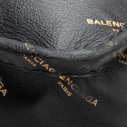 Balenciaga Leather Logo Bazar Large Tote