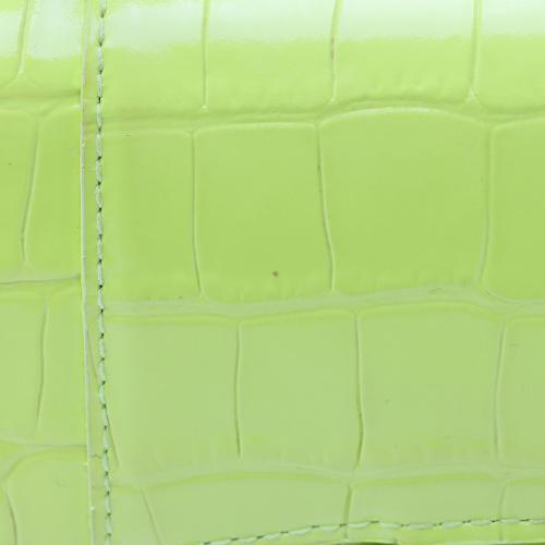 Balenciaga Shiny Croc Embossed Calfskin Hourglass XS Satchel