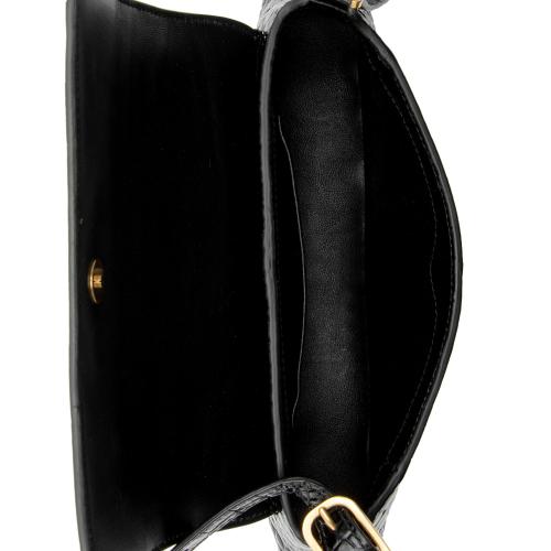 Balenciaga Shiny Croc Embossed Calfskin XX Small Flap Bag
