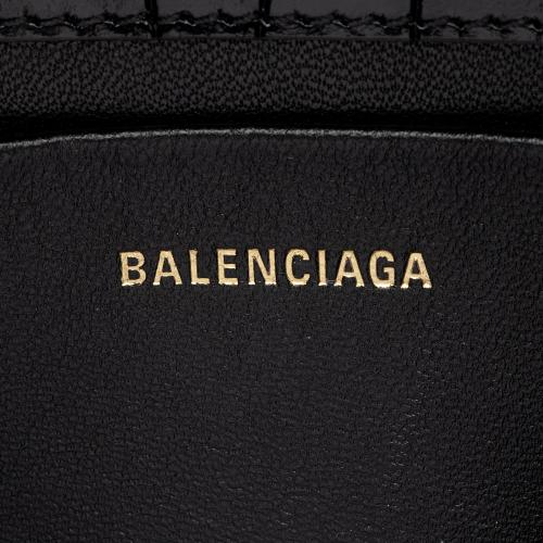 Balenciaga Shiny Croc Embossed Calfskin XX Small Flap Bag