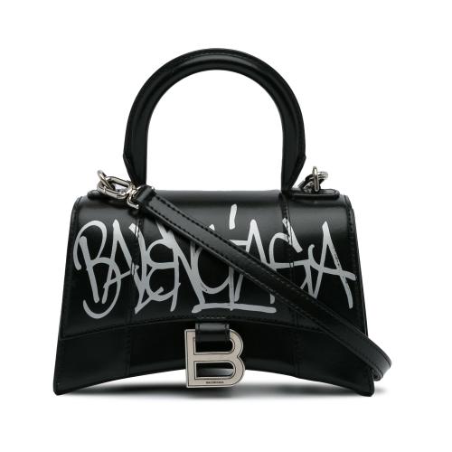 Balenciaga XS Hourglass Graffiti Top Handle Bag