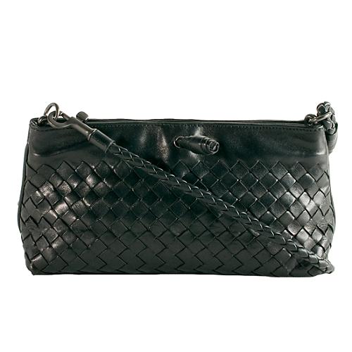 Bottega Veneta Intrecciato Leather Baguette Shoulder Handbag