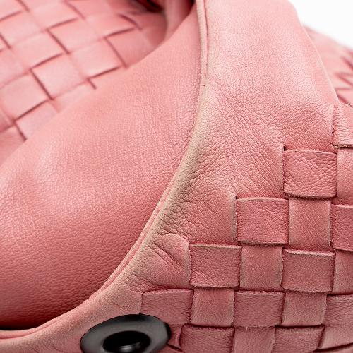 Vintage Bottega Veneta Intrecciato Campana Shoulder Bag Pink