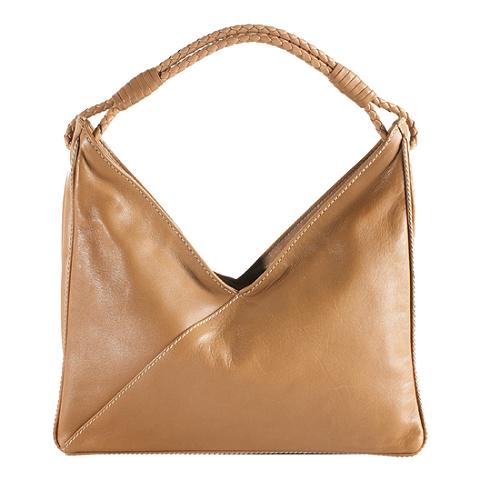 Bottega Veneta Leather Braided Handle Shoulder Handbag 