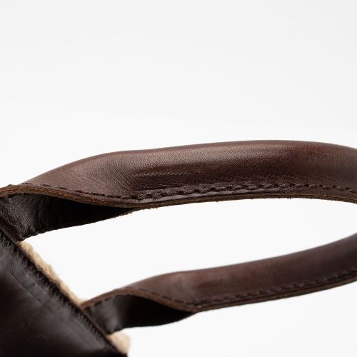 Bottega Veneta Vintage Woven Raffia Leather Zip Tote