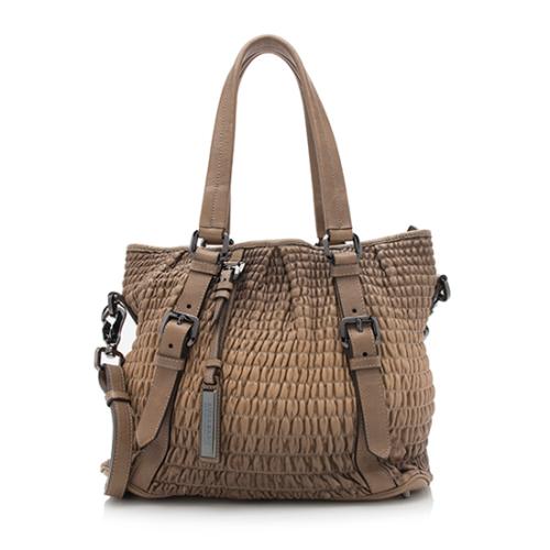 Burberry Prorsum Leather Ruched Ombre Lowry Tote