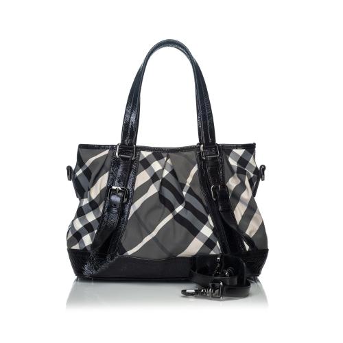 Burberry Beat Check Lowry Canvas Tote