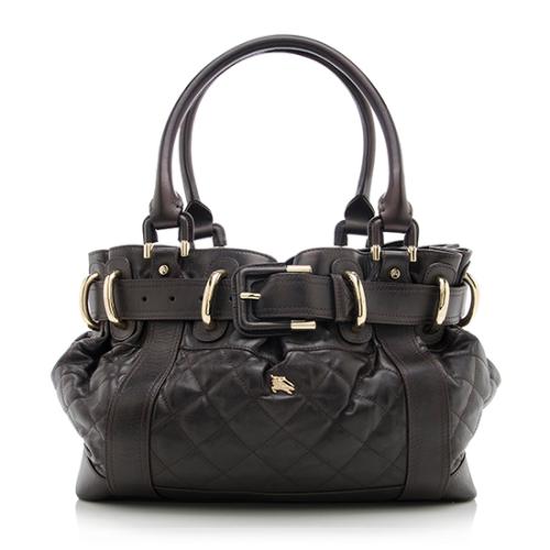 Burberry Quilted Leather Beaton Satchel 