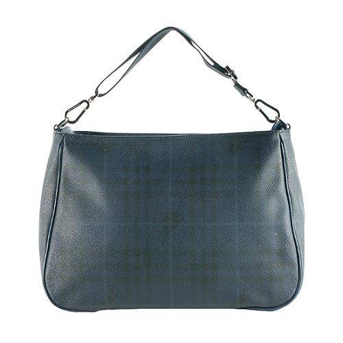 Burberry Black Check Medium Shoulder Handbag