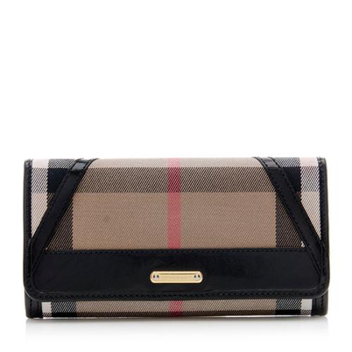 Burberry Bridle House Check Continental Wallet 