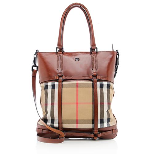 burberry large bridle house check tote bag