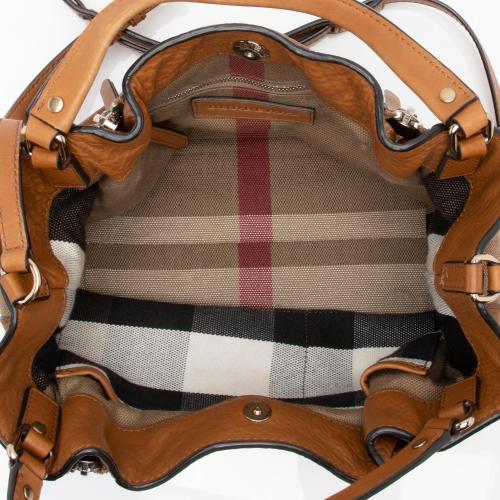 Burberry Calfskin House Check Maidstone Small Shoulder Bag