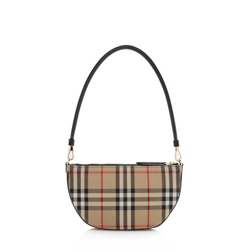 Burberry Calfskin Vintage Check Olympia Pouch