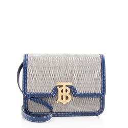 Burberry Canvas Leather TB Small Shoulder Bag