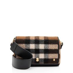 Burberry Cashmere Hackberry Check Note Bag