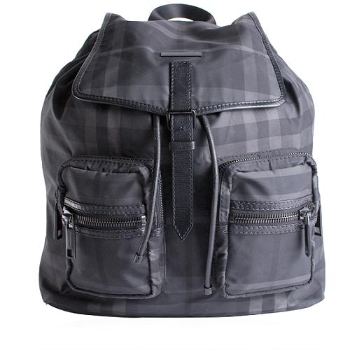 Burberry Charcoal Check Extra Large Backpack