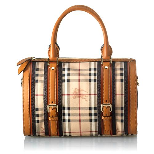Burberry Check Print Satchel Handbag