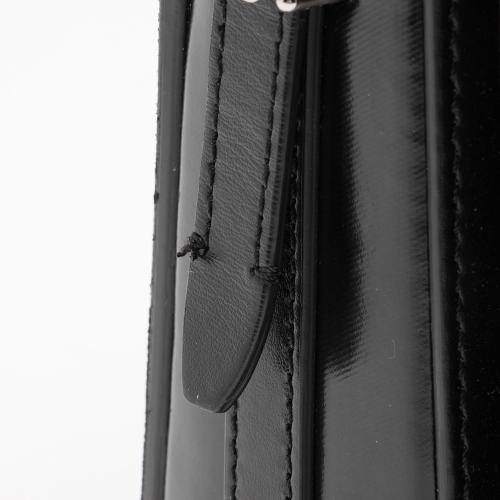 NWT BURBERRY Large Grace Shoulder Bag Black Coated Canvas