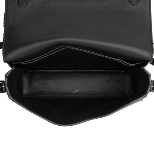 Burberry Grace Large Leather Shoulder Bag in Black