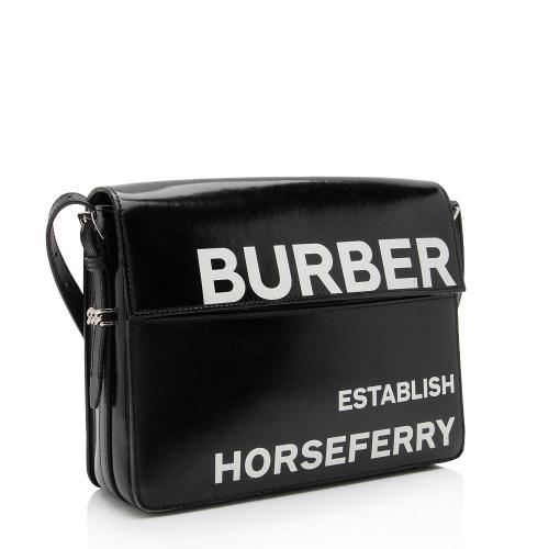 Burberry Coated Canvas Horseferry Print Grace Large Flap Bag