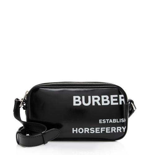 Burberry Coated Canvas Horseferry Print Micro Camera Bag
