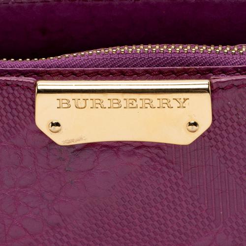 Burberry Embossed Leather Check Peyton Crossbody