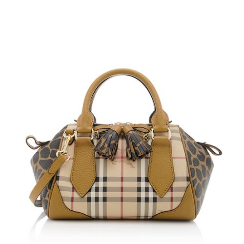 Burberry Haymarket Check Animal Print Blaze Small Satchel