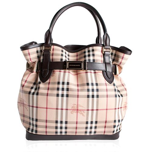 Burberry Haymarket Check Belted Tote