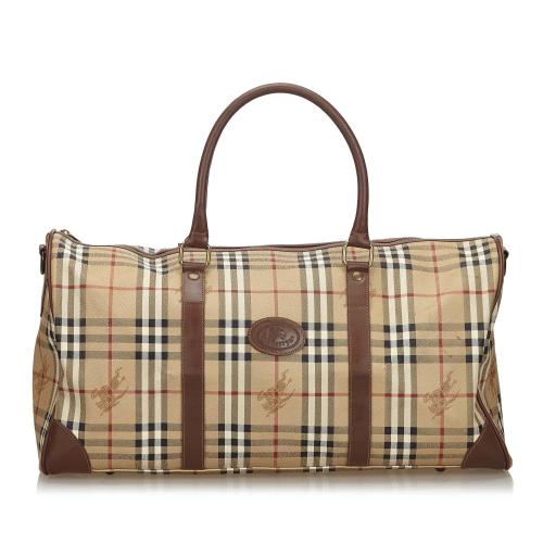 Burberry Haymarket Check Canvas Travel Bag