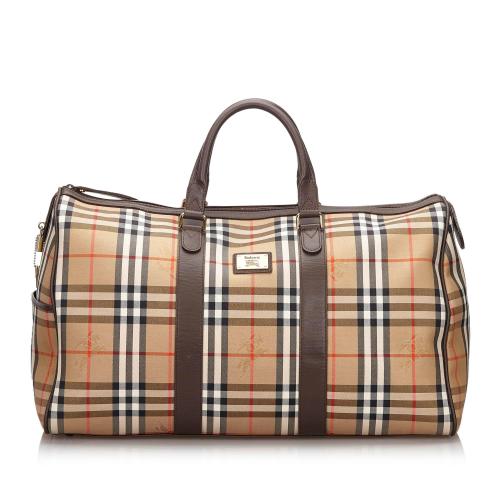 Burberry Haymarket Check Canvas Travel Bag