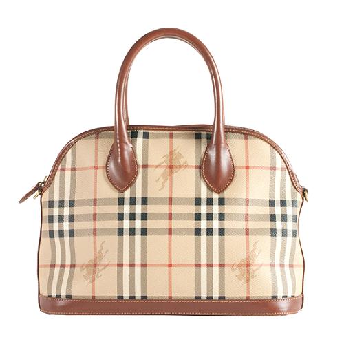 SOLD Burberry Nova Check Dome Vintage Satchel