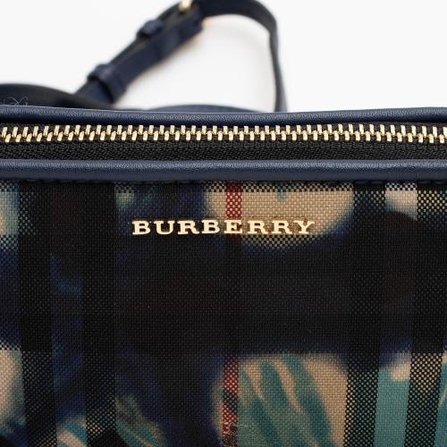 Burberry Haymarket Check Floral Peyton Crossbody Bag
