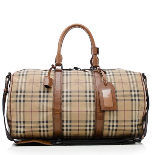 Burberry Haymarket Check Holdall Duffle Bag | [Brand: id=7, name=Burberry]  Handbags | Bag Borrow or Steal