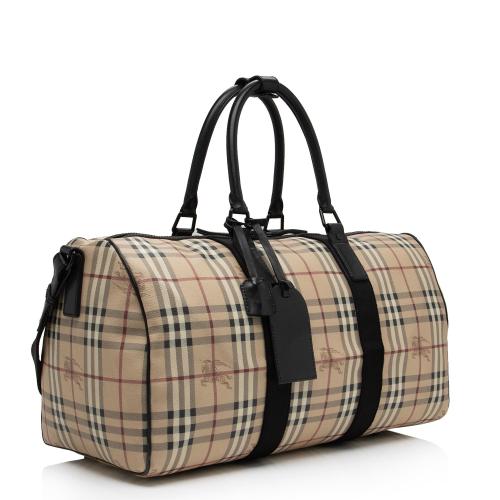 Burberry Haymarket Check Holdall Duffle Bag