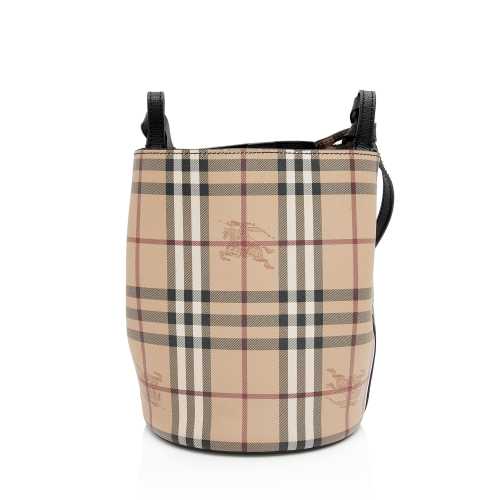 Burberry Haymarket Check Lorne Bucket Bag