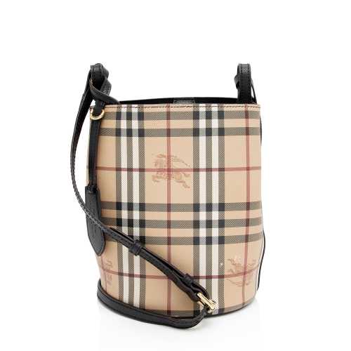 Burberry Haymarket Check Lorne Bucket Bag