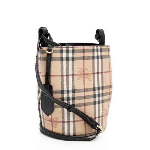 Burberry Haymarket Check Lorne Bucket Bag