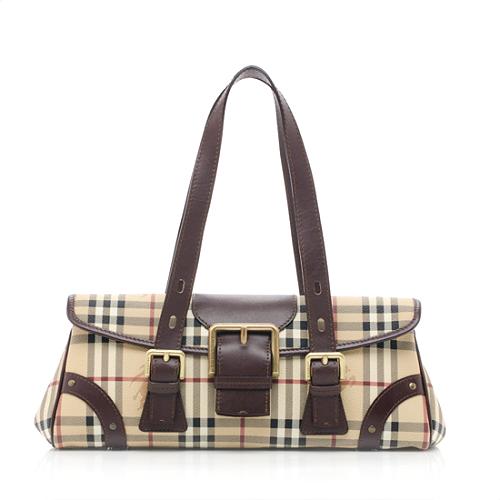 Burberry Haymarket Check Satchel