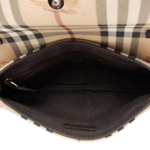 Burberry Haymarket Check Small Flap Shoulder Bag