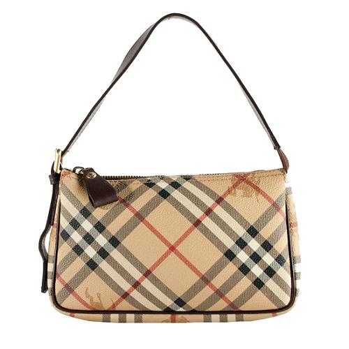 Burberry Haymarket Check Small Shoulder Handbag
